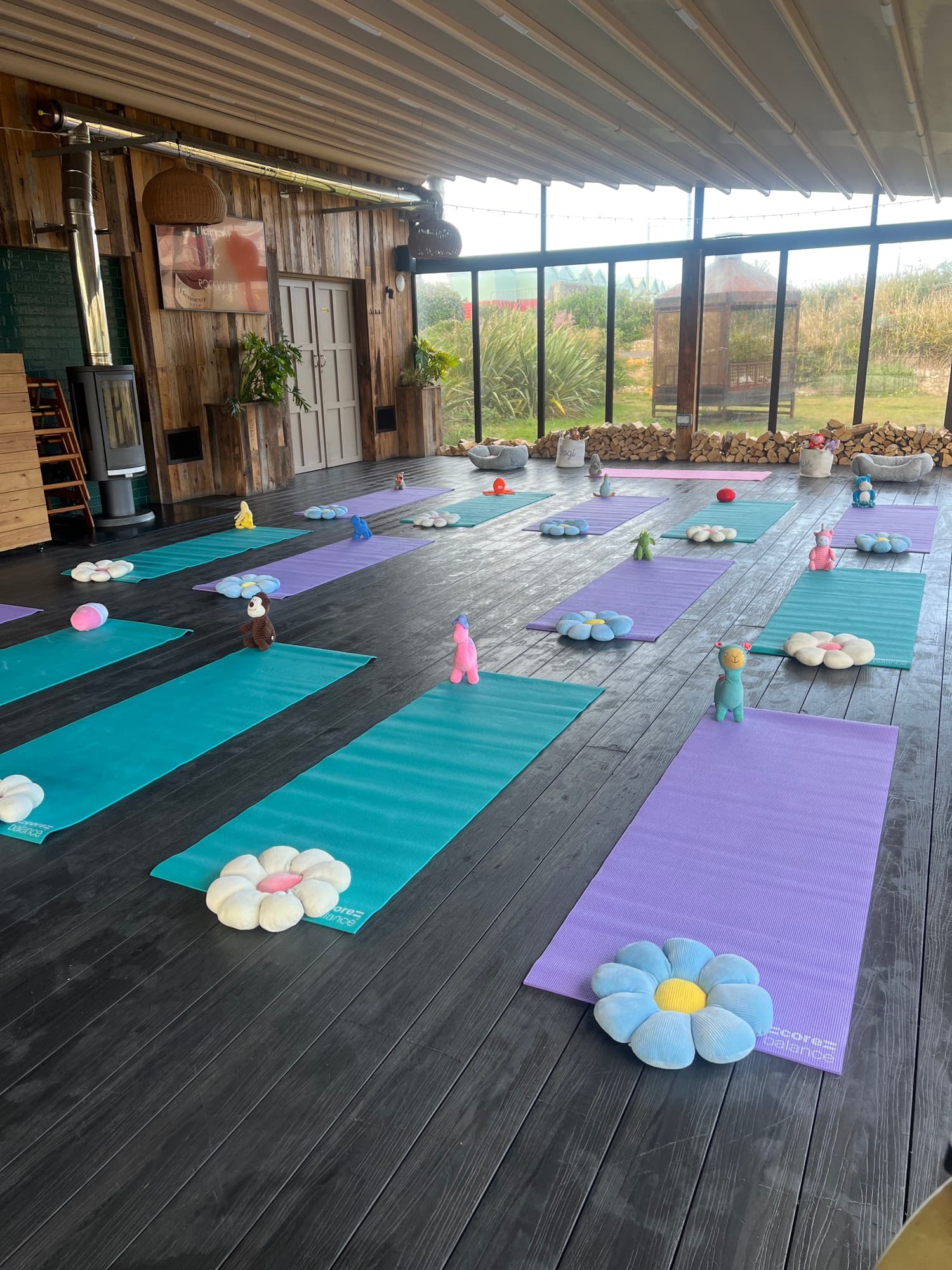 A puppy at a Yogi Paws session