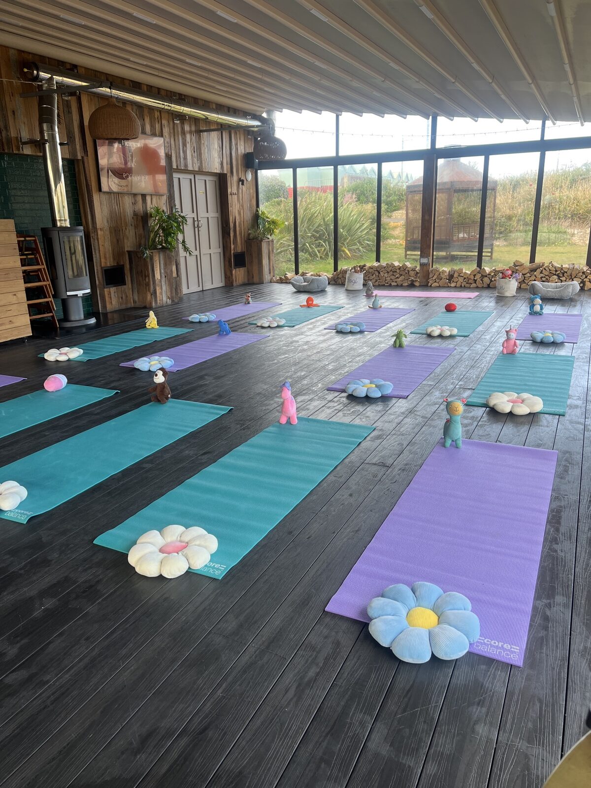 A puppy at a Yogi Paws session